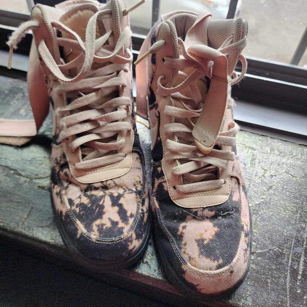 Tie dyed high tops